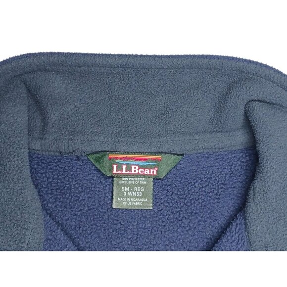 LL Bean Blue Fleece Zip Front Vest Womens SM Classic Outdoor Pockets 0 WN53 - Picture 8 of 8